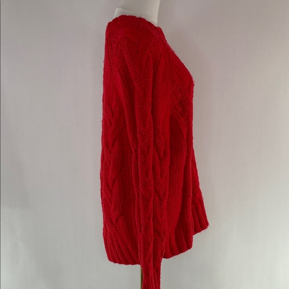 Love, Whit by Whitney Port Chunky Sweater in Red, XS - Picture 10 of 11
